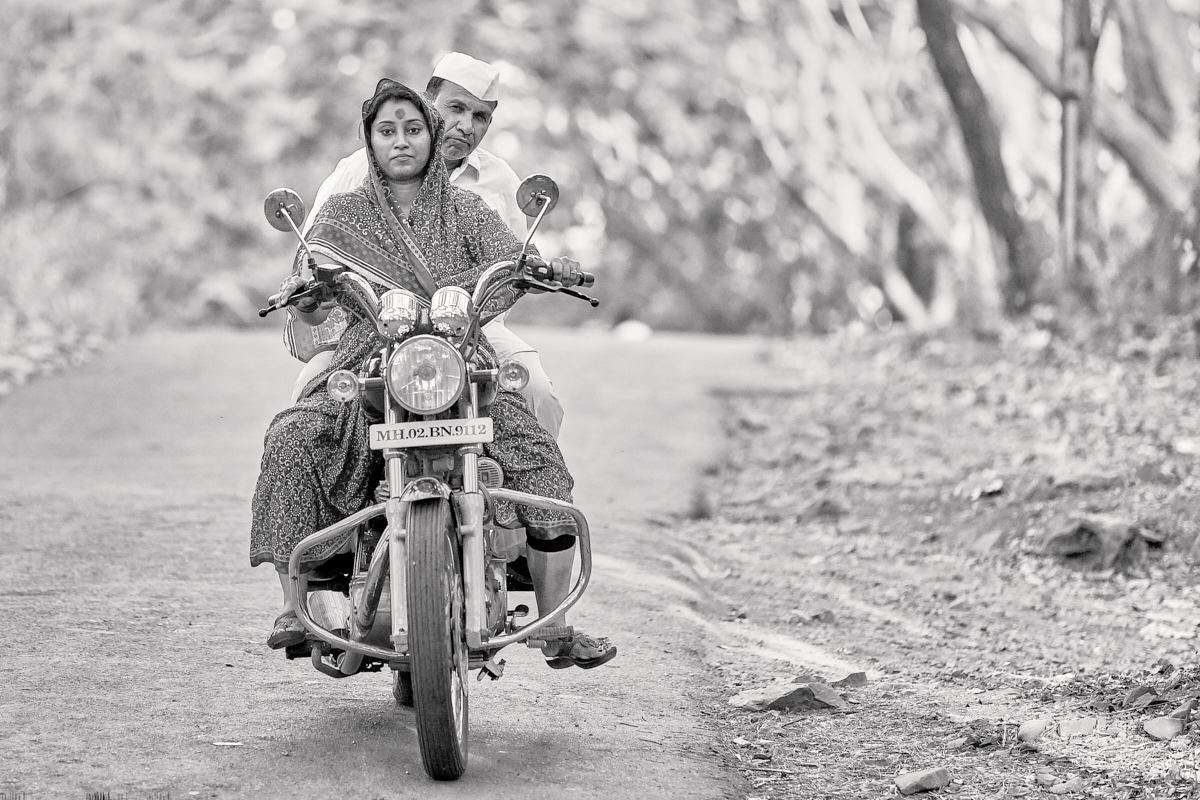 The myth that riding a Bullet motorcycle is the exclusive privilege of men broken by the village girl.